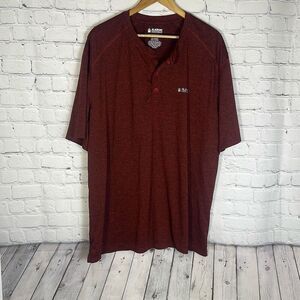 Alaskan Hardgear Tun Dry Henley Standard Fit Polo Shirt Short Sleeve Mens 2XL Re